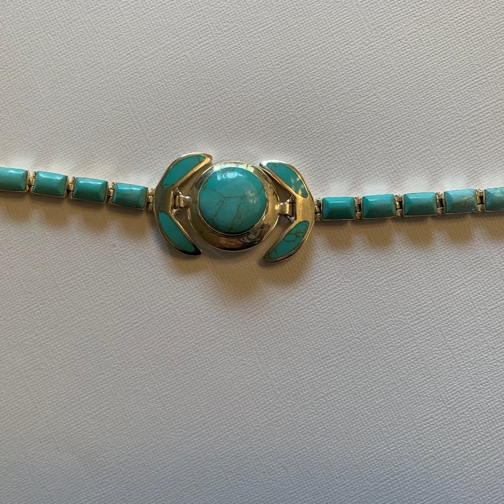 STERLING SILVER & TURQUOISE BRACELET